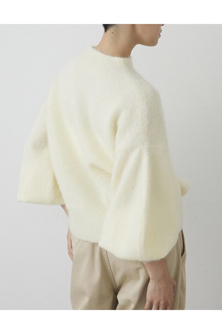 【ウィムガゼット/Whim Gazette】の【THE PAUSE】バレルスリーブニット 人気、トレンドファッション・服の通販 founy(ファニー) 　ファッション　Fashion　レディースファッション　Fashion for Women　トップス・カットソー　Cut & Sew Tops　ニット　Knit Tops & Sweaters　カジュアルプルオーバー・ニットトップス　Pullovers & Knit Tops / Casual Pullovers　おすすめ　Recommended / Our Picks　イエロー　Yellow　エアリー　Airy Texture　スリーブ　Sleeve, Long Sleeve / Short Sleeve　トレンド　Trend, Trending Now　モックネック　Mock Neck, Short Turtleneck　エレガント 上品　Elegant　新作・新入荷　New Arrivals / New In　other-4|ID: prp329100004703575 ipo3291000000033965429