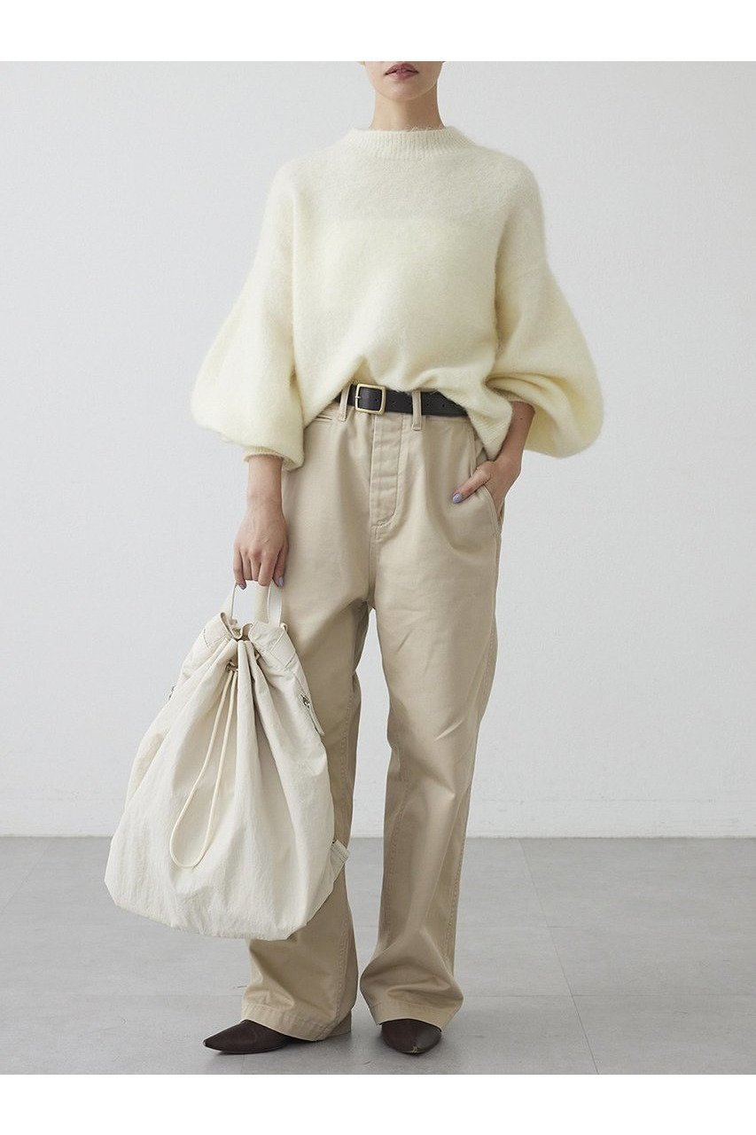 【ウィムガゼット/Whim Gazette】の【THE PAUSE】バレルスリーブニット 人気、トレンドファッション・服の通販 founy(ファニー) 　ファッション　Fashion　レディースファッション　Fashion for Women　トップス・カットソー　Cut & Sew Tops　ニット　Knit Tops & Sweaters　カジュアルプルオーバー・ニットトップス　Pullovers & Knit Tops / Casual Pullovers　おすすめ　Recommended / Our Picks　イエロー　Yellow　エアリー　Airy Texture　スリーブ　Sleeve, Long Sleeve / Short Sleeve　トレンド　Trend, Trending Now　モックネック　Mock Neck, Short Turtleneck　エレガント 上品　Elegant　新作・新入荷　New Arrivals / New In　other-6|ID: prp329100004703575 ipo3291000000033965431