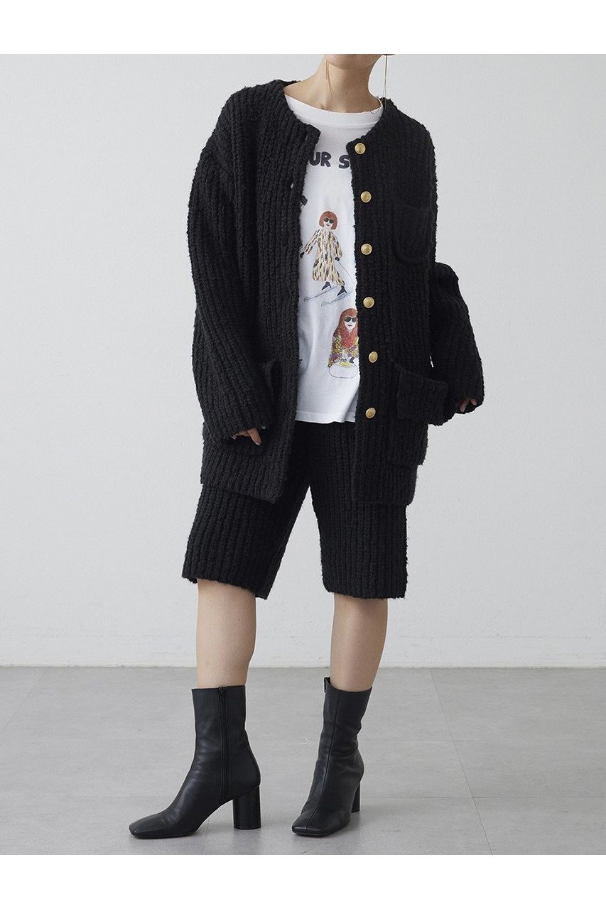 【ウィムガゼット/Whim Gazette】の【THE PAUSE】ニットハーフパンツ インテリア・キッズ・メンズ・レディースファッション・服の通販 founy(ファニー) 　ファッション　Fashion　レディースファッション　Fashion for Women　パンツ　Pants & Trousers　ショートパンツ・ハーフパンツ　High-Waisted & Relaxed Shorts　おすすめ　Recommended / Our Picks　クラシカル　Classical, Vintage-Inspired　シューズ　Shoes, Footwear　ショート　Short, Short Length　セットアップ　Set-Up, Coordinated Outfit　ミックス　Mix, Mixed Style　新作・新入荷　New Arrivals / New In　ブラック|ID: prp329100004703577 ipo3291000000033965441