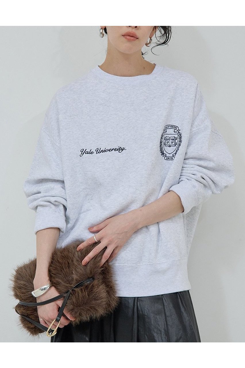 【ガリャルダガランテ/GALLARDAGALANTE】の【GOOD ROCK SPEED】YALEスウェット インテリア・キッズ・メンズ・レディースファッション・服の通販 founy(ファニー) 　ファッション　Fashion　レディースファッション　Fashion for Women　トップス・カットソー　Cut & Sew Tops　シャツ・ブラウス・オフィスカジュアル　Elegant Blouses & Button-Ups　レディースパーカー・カジュアルフーディー　Casual Hoodies & Sweatshirts　ロングTシャツ・Tシャツ　Longline T-Shirts & Tees　スウェット・クルーネックトップス　Sweatshirts & Crewnecks / Relaxed Fit Sweat Tops　カットソー・ベーシックTシャツ　Cut-and-Sewn Tops / Stretch Tees & Basics　スウェット / スエット　Sweatshirt, Sweatwear　スラックス　Slacks, Dress Pants　デニム　Denim, Jeans Material　プリント　Print, Printed Pattern　定番　Standard, Basic Item　新作・新入荷　New Arrivals / New In　長袖　Long Sleeve, Full Sleeve　ライトグレー|ID: prp329100004703581 ipo3291000000033965477