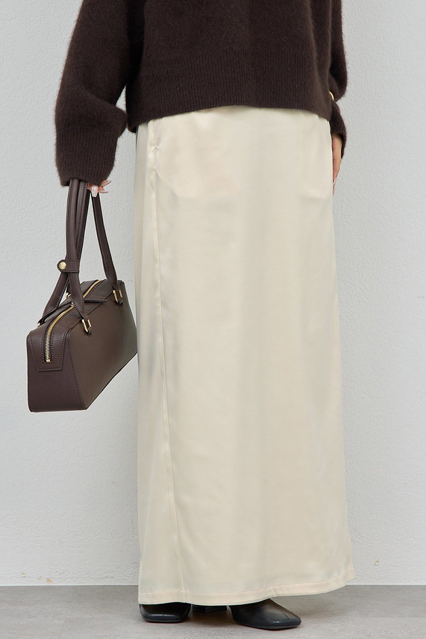 【ガリャルダガランテ/GALLARDAGALANTE】のストレッチサテンタイトスカート インテリア・キッズ・メンズ・レディースファッション・服の通販 founy(ファニー) 　ファッション　Fashion　レディースファッション　Fashion for Women　スカート　Skirts　ロングスカート　Long Skirts / Maxi & Midi Skirts　サテン　Satin, Glossy Fabric　ストレッチ　Stretch, Stretchy Fabric　ポケット　Pocket, Pocket Detail　ロング　Long, Long-Length　再入荷　Restock / Back in Stock　A/W・秋冬　Autumn/Winter　アイボリー|ID: prp329100004703585 ipo3291000000034648926