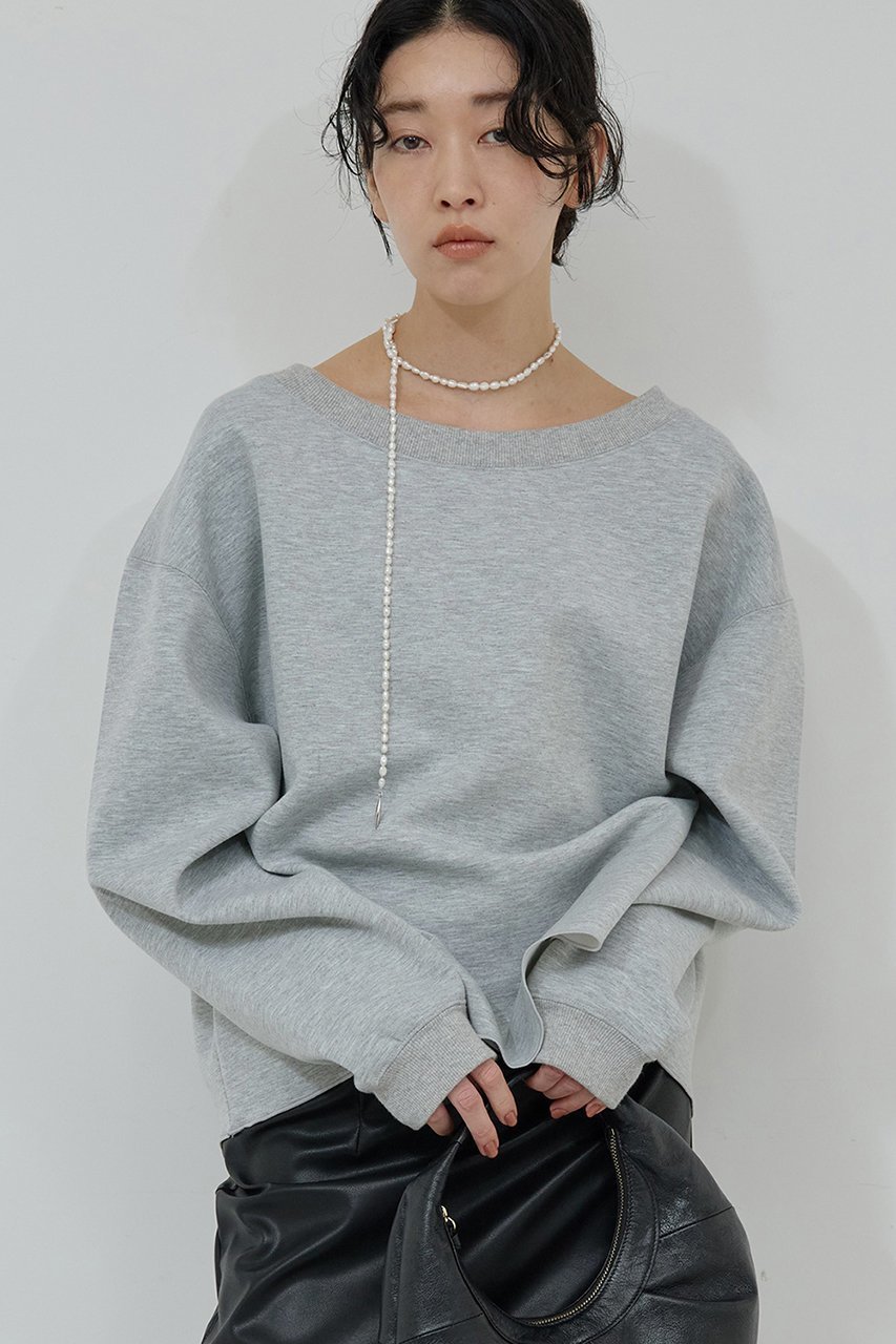 【ガリャルダガランテ/GALLARDAGALANTE】のボートネックスウェット 人気、トレンドファッション・服の通販 founy(ファニー) 　ファッション　Fashion　レディースファッション　Fashion for Women　トップス・カットソー　Cut & Sew Tops　シャツ・ブラウス・オフィスカジュアル　Elegant Blouses & Button-Ups　レディースパーカー・カジュアルフーディー　Casual Hoodies & Sweatshirts　ロングTシャツ・Tシャツ　Longline T-Shirts & Tees　スウェット・クルーネックトップス　Sweatshirts & Crewnecks / Relaxed Fit Sweat Tops　カットソー・ベーシックTシャツ　Cut-and-Sewn Tops / Stretch Tees & Basics　おすすめ　Recommended / Our Picks　ショルダー　Shoulder, Shoulder Strap　スウェット / スエット　Sweatshirt, Sweatwear　デコルテ　Décolleté, Neckline　新作・新入荷　New Arrivals / New In　other-5|ID: prp329100004703586 ipo3291000000033965529