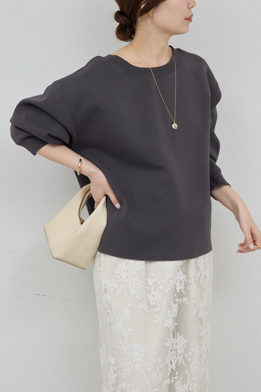 【ガリャルダガランテ/GALLARDAGALANTE】のボートネックスウェット インテリア・キッズ・メンズ・レディースファッション・服の通販 founy(ファニー) 　ファッション　Fashion　レディースファッション　Fashion for Women　トップス・カットソー　Cut & Sew Tops　シャツ・ブラウス・オフィスカジュアル　Elegant Blouses & Button-Ups　レディースパーカー・カジュアルフーディー　Casual Hoodies & Sweatshirts　ロングTシャツ・Tシャツ　Longline T-Shirts & Tees　スウェット・クルーネックトップス　Sweatshirts & Crewnecks / Relaxed Fit Sweat Tops　カットソー・ベーシックTシャツ　Cut-and-Sewn Tops / Stretch Tees & Basics　おすすめ　Recommended / Our Picks　ショルダー　Shoulder, Shoulder Strap　スウェット / スエット　Sweatshirt, Sweatwear　スリーブ　Sleeve, Long Sleeve / Short Sleeve　デコルテ　Décolleté, Neckline　ロング　Long, Long-Length　ブラウン|ID: prp329100004703586 ipo3291000000035460798