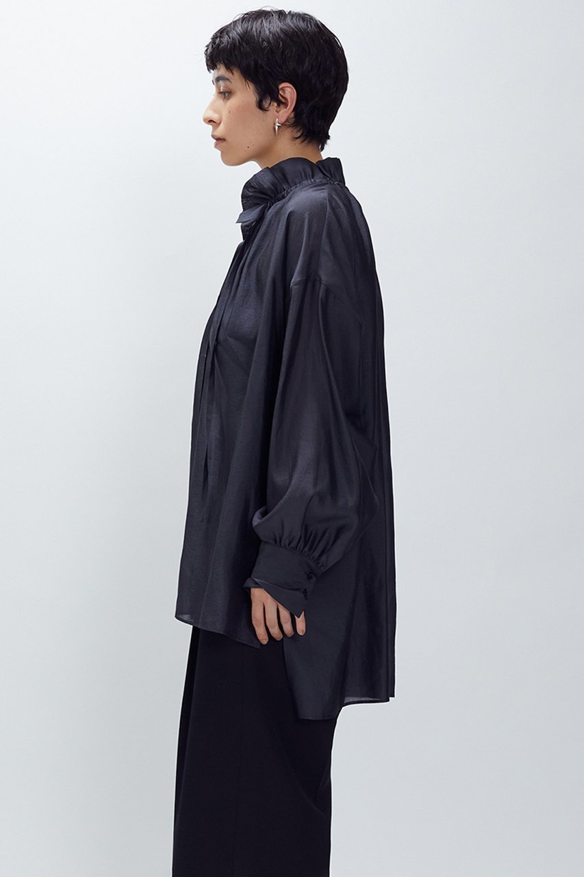 【プルミエ アロンディスモン/1er Arrondissement】のニュアンスブラウス 人気、トレンドファッション・服の通販 founy(ファニー) 　ファッション　Fashion　レディースファッション　Fashion for Women　トップス・カットソー　Cut & Sew Tops　シャツ・ブラウス・オフィスカジュアル　Elegant Blouses & Button-Ups　エアリー　Airy Texture　ギャザー　Gathered, Ruffled　スリーブ　Sleeve, Long Sleeve / Short Sleeve　リラックス　Relax, Relaxed Fit　ロング　Long, Long-Length　ワッシャー　Washer, Crinkled Finish　エレガント 上品　Elegant　再入荷　Restock / Back in Stock　other-3|ID: prp329100004703588 ipo3291000000033965546