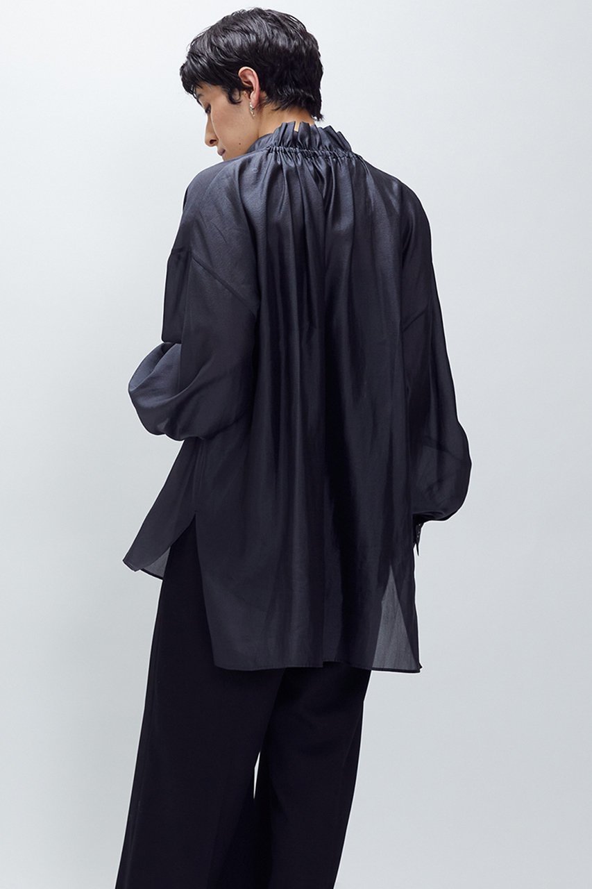 【プルミエ アロンディスモン/1er Arrondissement】のニュアンスブラウス 人気、トレンドファッション・服の通販 founy(ファニー) 　ファッション　Fashion　レディースファッション　Fashion for Women　トップス・カットソー　Cut & Sew Tops　シャツ・ブラウス・オフィスカジュアル　Elegant Blouses & Button-Ups　エアリー　Airy Texture　ギャザー　Gathered, Ruffled　スリーブ　Sleeve, Long Sleeve / Short Sleeve　リラックス　Relax, Relaxed Fit　ロング　Long, Long-Length　ワッシャー　Washer, Crinkled Finish　エレガント 上品　Elegant　再入荷　Restock / Back in Stock　other-4|ID: prp329100004703588 ipo3291000000033965547