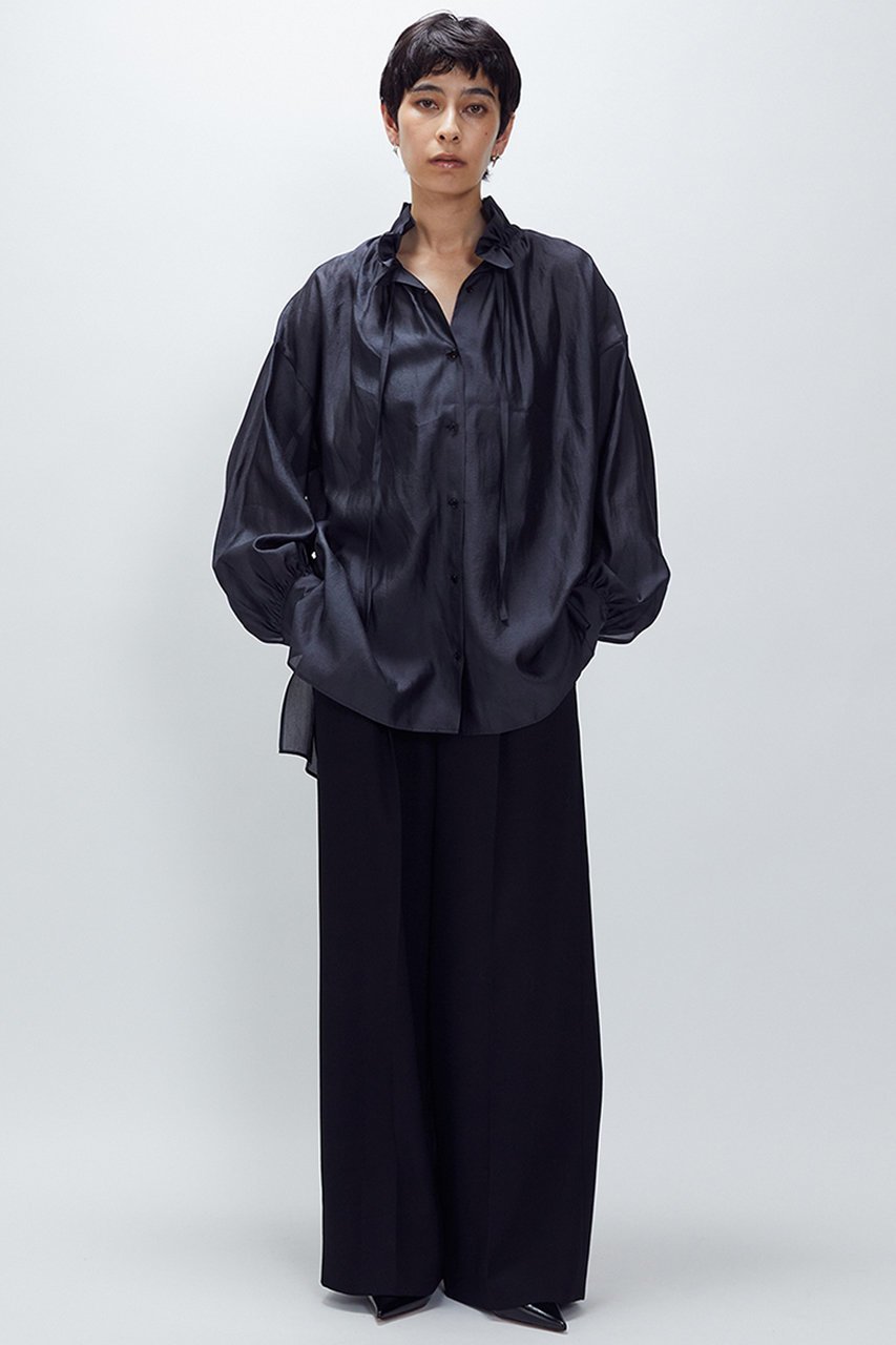 【プルミエ アロンディスモン/1er Arrondissement】のニュアンスブラウス 人気、トレンドファッション・服の通販 founy(ファニー) 　ファッション　Fashion　レディースファッション　Fashion for Women　トップス・カットソー　Cut & Sew Tops　シャツ・ブラウス・オフィスカジュアル　Elegant Blouses & Button-Ups　エアリー　Airy Texture　ギャザー　Gathered, Ruffled　スリーブ　Sleeve, Long Sleeve / Short Sleeve　リラックス　Relax, Relaxed Fit　ロング　Long, Long-Length　ワッシャー　Washer, Crinkled Finish　エレガント 上品　Elegant　再入荷　Restock / Back in Stock　other-5|ID: prp329100004703588 ipo3291000000033965548