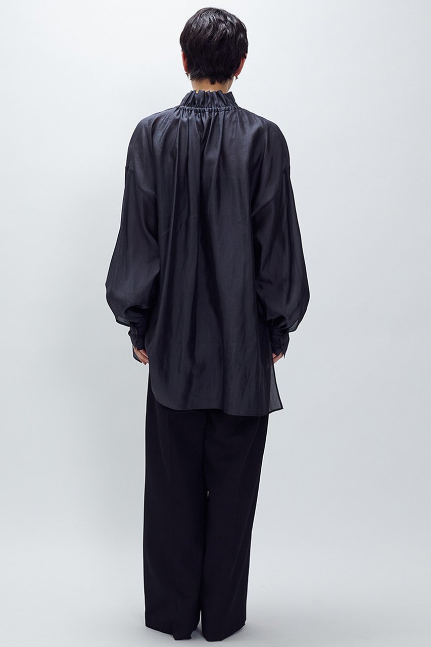 【プルミエ アロンディスモン/1er Arrondissement】のニュアンスブラウス 人気、トレンドファッション・服の通販 founy(ファニー) 　ファッション　Fashion　レディースファッション　Fashion for Women　トップス・カットソー　Cut & Sew Tops　シャツ・ブラウス・オフィスカジュアル　Elegant Blouses & Button-Ups　エアリー　Airy Texture　ギャザー　Gathered, Ruffled　スリーブ　Sleeve, Long Sleeve / Short Sleeve　リラックス　Relax, Relaxed Fit　ロング　Long, Long-Length　ワッシャー　Washer, Crinkled Finish　エレガント 上品　Elegant　再入荷　Restock / Back in Stock　other-7|ID: prp329100004703588 ipo3291000000033965550