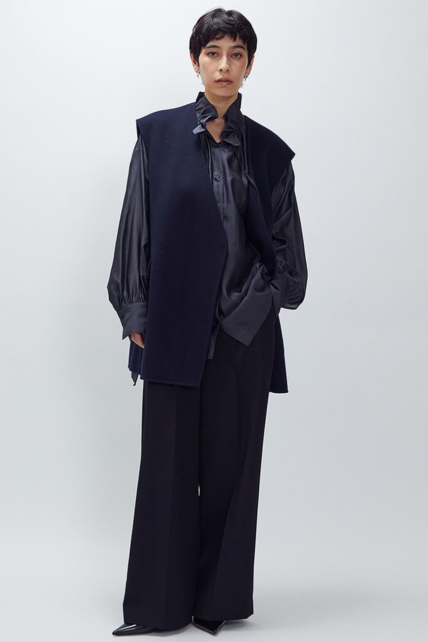 【プルミエ アロンディスモン/1er Arrondissement】のニュアンスブラウス 人気、トレンドファッション・服の通販 founy(ファニー) 　ファッション　Fashion　レディースファッション　Fashion for Women　トップス・カットソー　Cut & Sew Tops　シャツ・ブラウス・オフィスカジュアル　Elegant Blouses & Button-Ups　エアリー　Airy Texture　ギャザー　Gathered, Ruffled　スリーブ　Sleeve, Long Sleeve / Short Sleeve　リラックス　Relax, Relaxed Fit　ロング　Long, Long-Length　ワッシャー　Washer, Crinkled Finish　エレガント 上品　Elegant　再入荷　Restock / Back in Stock　other-8|ID: prp329100004703588 ipo3291000000033965551