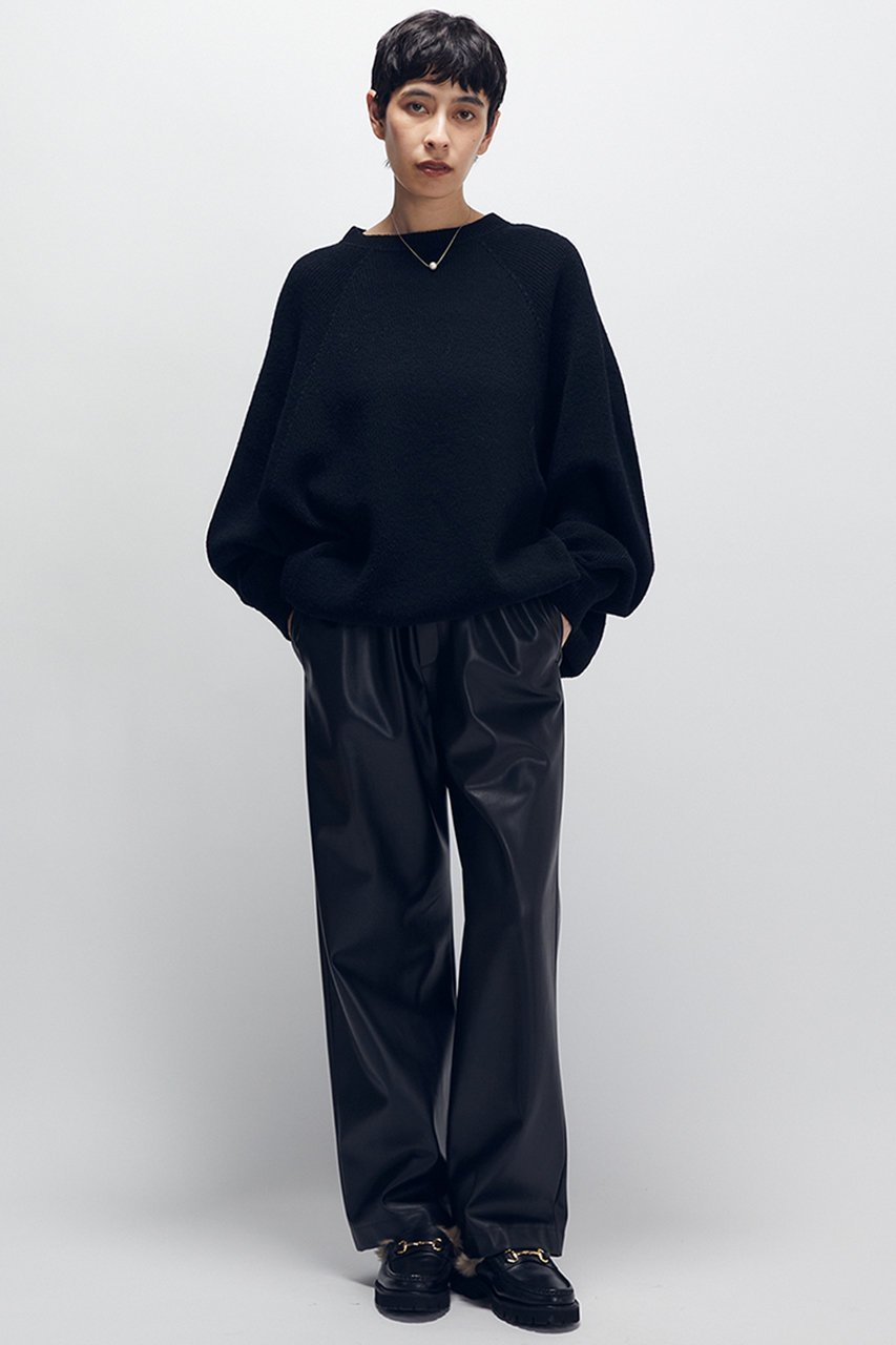 【プルミエ アロンディスモン/1er Arrondissement】のフェイクレザーパンツ 人気、トレンドファッション・服の通販 founy(ファニー) 　ファッション　Fashion　レディースファッション　Fashion for Women　パンツ　Pants & Trousers　ストレート　Straight, Straight Cut　スピンドル　Spindle, Drawcord　フェイクレザー　Faux Leather, PU Leather　リラックス　Relax, Relaxed Fit　新作・新入荷　New Arrivals / New In　other-8|ID: prp329100004703590 ipo3291000000033965567