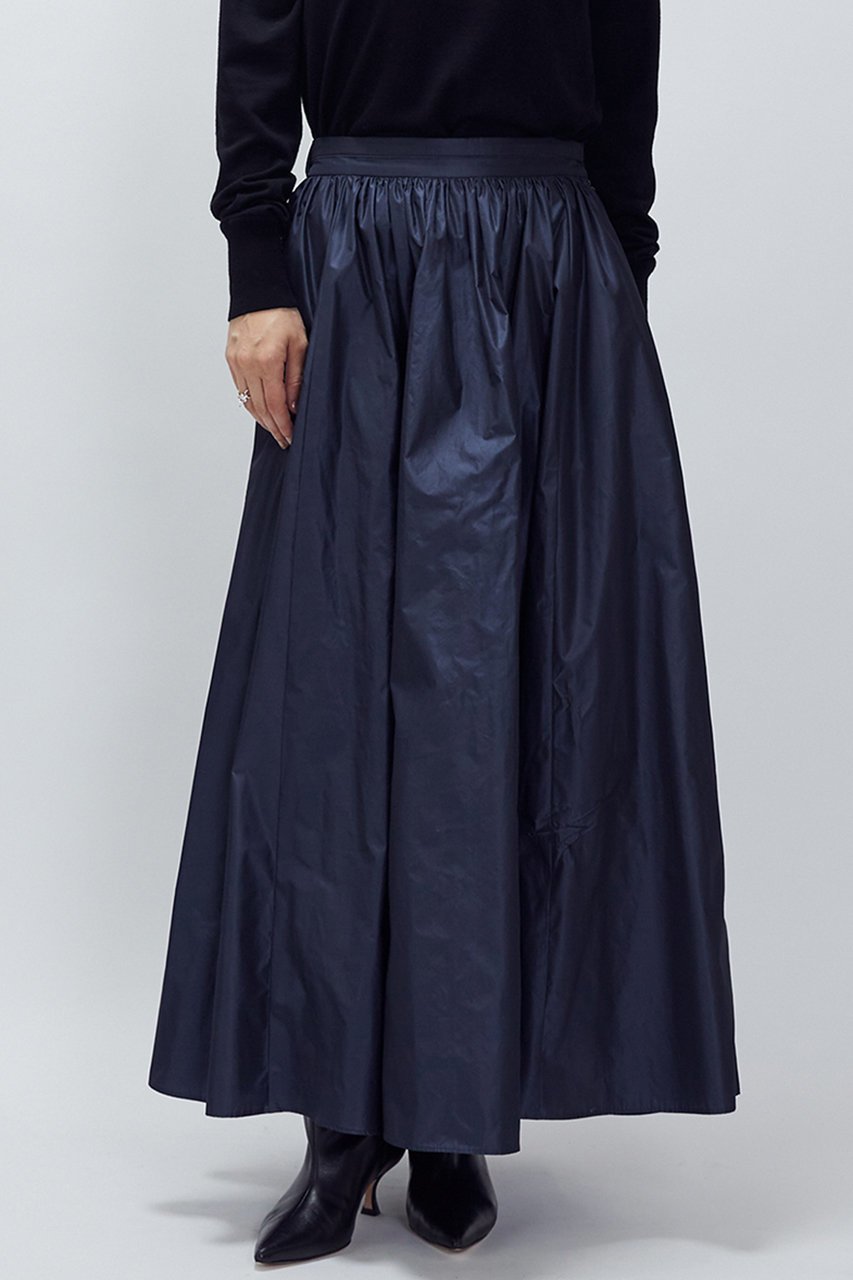 【プルミエ アロンディスモン/1er Arrondissement】のタフタスカート インテリア・キッズ・メンズ・レディースファッション・服の通販 founy(ファニー) 　ファッション　Fashion　レディースファッション　Fashion for Women　スカート　Skirts　ロングスカート　Long Skirts / Maxi & Midi Skirts　ギャザー　Gathered, Ruffled　シルク　Silk, 100% Silk　タフタ　Taffeta, Structured Fabric　ロング　Long, Long-Length　エレガント 上品　Elegant　新作・新入荷　New Arrivals / New In　ネイビー|ID: prp329100004703591 ipo3291000000033965569