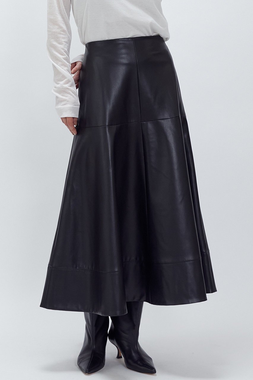 【プルミエ アロンディスモン/1er Arrondissement】のフェイクレザースカート 人気、トレンドファッション・服の通販 founy(ファニー) 　ファッション　Fashion　レディースファッション　Fashion for Women　スカート　Skirts　ロングスカート　Long Skirts / Maxi & Midi Skirts　フェイクレザー　Faux Leather, PU Leather　フレア　Flare, Flared　ブルゾン　Blouson, Bomber Jacket　ロング　Long, Long-Length　新作・新入荷　New Arrivals / New In　 other-1|ID: prp329100004703592 ipo3291000000033965576