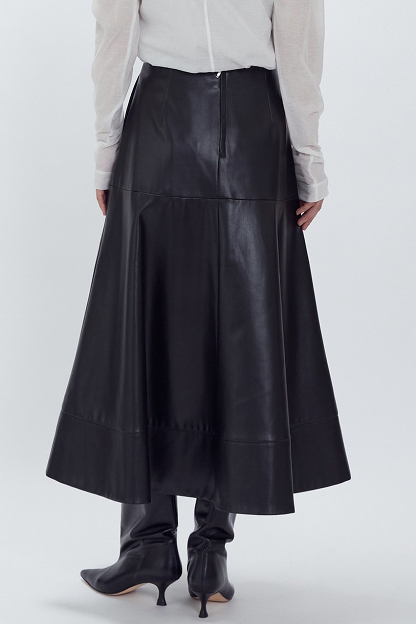 【プルミエ アロンディスモン/1er Arrondissement】のフェイクレザースカート 人気、トレンドファッション・服の通販 founy(ファニー) 　ファッション　Fashion　レディースファッション　Fashion for Women　スカート　Skirts　ロングスカート　Long Skirts / Maxi & Midi Skirts　フェイクレザー　Faux Leather, PU Leather　フレア　Flare, Flared　ブルゾン　Blouson, Bomber Jacket　ロング　Long, Long-Length　新作・新入荷　New Arrivals / New In　other-2|ID: prp329100004703592 ipo3291000000033965578