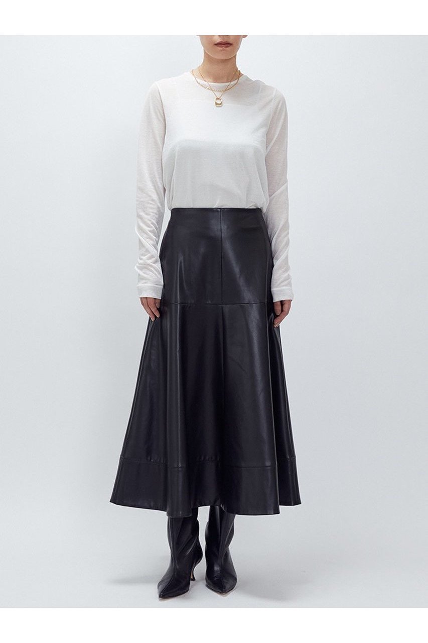 【プルミエ アロンディスモン/1er Arrondissement】のフェイクレザースカート 人気、トレンドファッション・服の通販 founy(ファニー) 　ファッション　Fashion　レディースファッション　Fashion for Women　スカート　Skirts　ロングスカート　Long Skirts / Maxi & Midi Skirts　フェイクレザー　Faux Leather, PU Leather　フレア　Flare, Flared　ブルゾン　Blouson, Bomber Jacket　ロング　Long, Long-Length　新作・新入荷　New Arrivals / New In　other-3|ID: prp329100004703592 ipo3291000000033965579