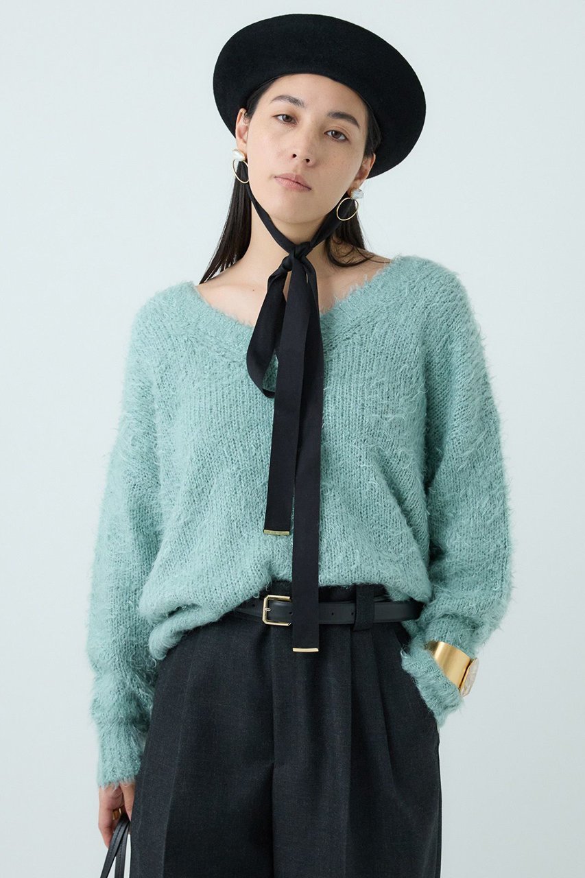 【カオス/Chaos】のシルファーVネックニット 人気、トレンドファッション・服の通販 founy(ファニー) 　ファッション　Fashion　レディースファッション　Fashion for Women　トップス・カットソー　Cut & Sew Tops　ニット　Knit Tops & Sweaters　カジュアルプルオーバー・ニットトップス　Pullovers & Knit Tops / Casual Pullovers　Vネックトップス　V-Neck Tops / V-Cut Neckline Shirts　おすすめ　Recommended / Our Picks　シルク　Silk, 100% Silk　シンプル　Simple, Minimal　ループ　Loop, Loop Knit　新作・新入荷　New Arrivals / New In　秋　Autumn　other-5|ID: prp329100004703595 ipo3291000000033965610