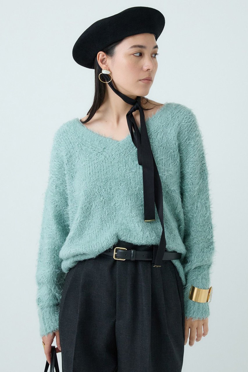 【カオス/Chaos】のシルファーVネックニット 人気、トレンドファッション・服の通販 founy(ファニー) 　ファッション　Fashion　レディースファッション　Fashion for Women　トップス・カットソー　Cut & Sew Tops　ニット　Knit Tops & Sweaters　カジュアルプルオーバー・ニットトップス　Pullovers & Knit Tops / Casual Pullovers　Vネックトップス　V-Neck Tops / V-Cut Neckline Shirts　おすすめ　Recommended / Our Picks　シルク　Silk, 100% Silk　シンプル　Simple, Minimal　ループ　Loop, Loop Knit　新作・新入荷　New Arrivals / New In　秋　Autumn　other-6|ID: prp329100004703595 ipo3291000000033965611