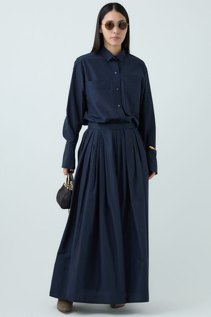 【カオス/Chaos】のラウノシャツブラウス 人気、トレンドファッション・服の通販 founy(ファニー) 　ファッション　Fashion　レディースファッション　Fashion for Women　トップス・カットソー　Cut & Sew Tops　シャツ・ブラウス・オフィスカジュアル　Elegant Blouses & Button-Ups　インナー　Innerwear　スリーブ　Sleeve, Long Sleeve / Short Sleeve　センター　Center, Center Line　タイプライター　Typewriter Fabric, Crisp Cotton　タフタ　Taffeta, Structured Fabric　ボトム　Bottoms, Lower Wear　ロング　Long, Long-Length　新作・新入荷　New Arrivals / New In　other-2|ID: prp329100004703597 ipo3291000000033965627