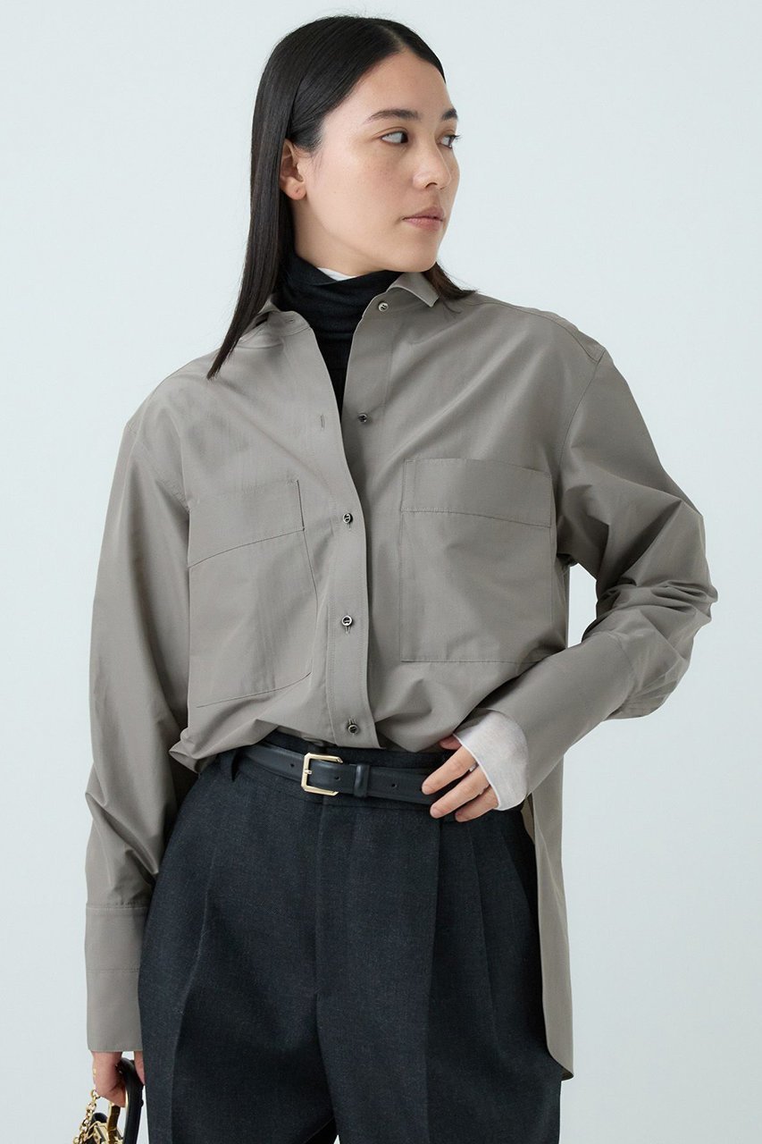 【カオス/Chaos】のラウノシャツブラウス 人気、トレンドファッション・服の通販 founy(ファニー) 　ファッション　Fashion　レディースファッション　Fashion for Women　トップス・カットソー　Cut & Sew Tops　シャツ・ブラウス・オフィスカジュアル　Elegant Blouses & Button-Ups　インナー　Innerwear　スリーブ　Sleeve, Long Sleeve / Short Sleeve　センター　Center, Center Line　タイプライター　Typewriter Fabric, Crisp Cotton　タフタ　Taffeta, Structured Fabric　ボトム　Bottoms, Lower Wear　ロング　Long, Long-Length　再入荷　Restock / Back in Stock　 other-1|ID: prp329100004703597 ipo3291000000035563932