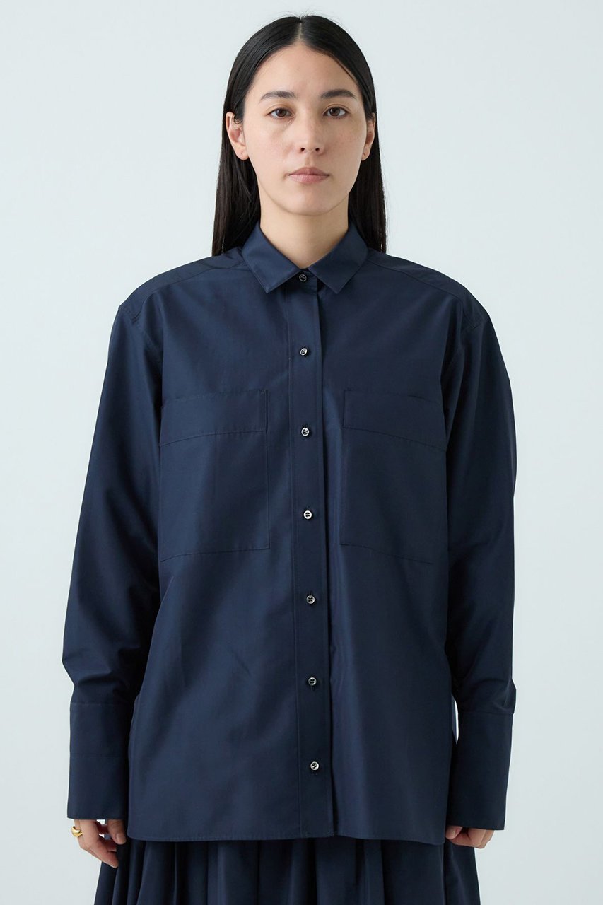 【カオス/Chaos】のラウノシャツブラウス 人気、トレンドファッション・服の通販 founy(ファニー) 　ファッション　Fashion　レディースファッション　Fashion for Women　トップス・カットソー　Cut & Sew Tops　シャツ・ブラウス・オフィスカジュアル　Elegant Blouses & Button-Ups　インナー　Innerwear　スリーブ　Sleeve, Long Sleeve / Short Sleeve　センター　Center, Center Line　タイプライター　Typewriter Fabric, Crisp Cotton　タフタ　Taffeta, Structured Fabric　ボトム　Bottoms, Lower Wear　ロング　Long, Long-Length　再入荷　Restock / Back in Stock　other-5|ID: prp329100004703597 ipo3291000000035563941