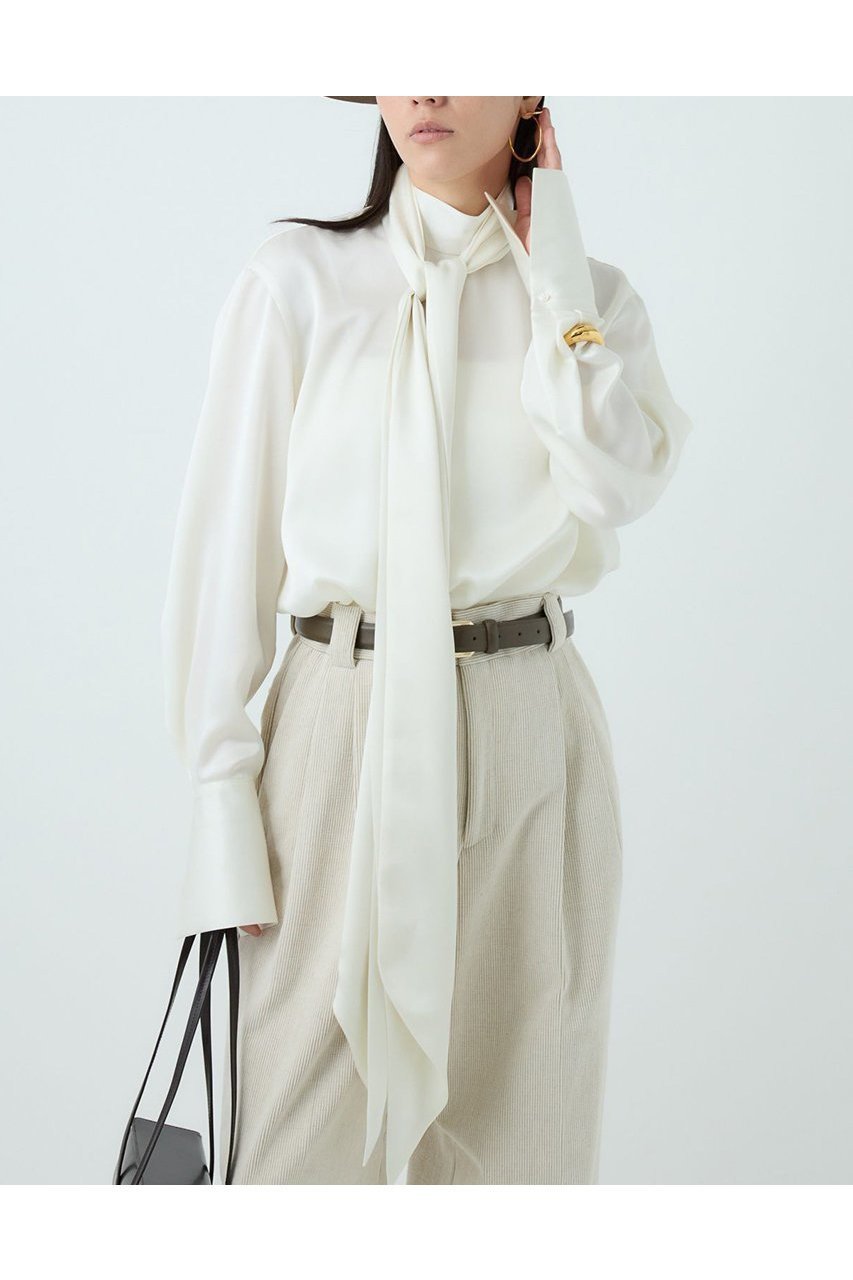 【カオス/Chaos】のイレーネブラウス 人気、トレンドファッション・服の通販 founy(ファニー) 　ファッション　Fashion　レディースファッション　Fashion for Women　トップス・カットソー　Cut & Sew Tops　シャツ・ブラウス・オフィスカジュアル　Elegant Blouses & Button-Ups　インナー　Innerwear　エレガント 上品　Elegant　カフス　Cuff Design　クラシック　Classic, Timeless Style　サテン　Satin, Glossy Fabric　ショルダー　Shoulder, Shoulder Strap　シルク　Silk, 100% Silk　ジャケット　Jacket, Outerwear　スタンド　Stand Collar, Upright Stand　スリーブ　Sleeve, Long Sleeve / Short Sleeve　ドレス　Dress, One-Piece　ドレープ　Drape, Draping Fabric　ドロップ　Drop Shoulder, Dropped Style　マニッシュ　Mannish, Boyish　ロング　Long, Long-Length　新作・新入荷　New Arrivals / New In　 other-1|ID: prp329100004703598 ipo3291000000033965634