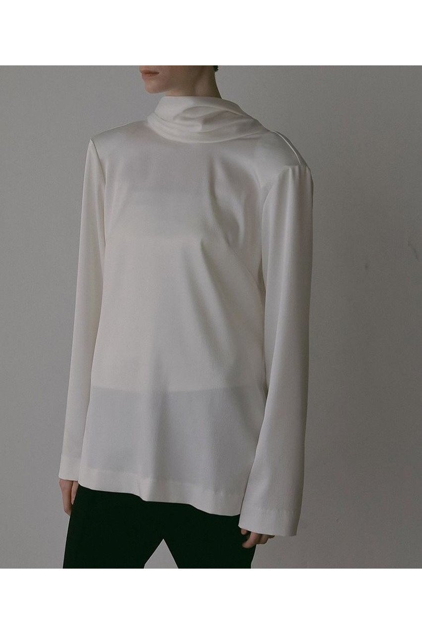 【ハー/HER.】の【9/25 12:00販売開始】サテンドレープブラウス 人気、トレンドファッション・服の通販 founy(ファニー) 　ファッション　Fashion　レディースファッション　Fashion for Women　トップス・カットソー　Cut & Sew Tops　シャツ・ブラウス・オフィスカジュアル　Elegant Blouses & Button-Ups　サテン　Satin, Glossy Fabric　スリーブ　Sleeve, Long Sleeve / Short Sleeve　ドレープ　Drape, Draping Fabric　フロント　Front, Front Design　ロング　Long, Long-Length　新作・新入荷　New Arrivals / New In　other-7|ID: prp329100004704547 ipo3291000000033973358