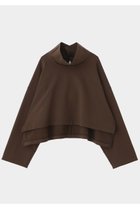 【ル フィル/LE PHIL】のハイネッククロプドプルオーバー 人気、トレンドファッション・服の通販 founy(ファニー) ファッション Fashion レディースファッション Fashion for Women トップス・カットソー Cut & Sew Tops シャツ・ブラウス・オフィスカジュアル Elegant Blouses & Button-Ups ロングTシャツ・Tシャツ Longline T-Shirts & Tees カジュアルプルオーバー・ニットトップス Pullovers & Knit Tops / Casual Pullovers カットソー・ベーシックTシャツ Cut-and-Sewn Tops / Stretch Tees & Basics インナー Innerwear ショート Short, Short Length スタンダード Standard, Basic スリーブ Sleeve, Long Sleeve / Short Sleeve ハイネック High Neck, Mock Neck バランス Balance, Style Balance ロング Long, Long-Length ワイド Wide, Wide Fit エレガント 上品 Elegant thumbnail ブラウン|ID: prp329100004705547 ipo3291000000033983367