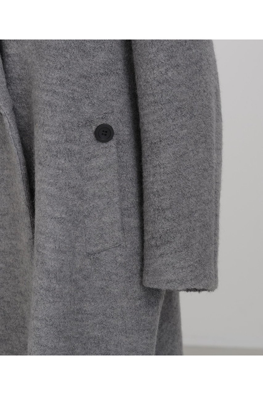 【ヒューエルミュージアム/hueLe Museum】の【hLM】ブークレージャージコート 人気、トレンドファッション・服の通販 founy(ファニー) 　ファッション　Fashion　レディースファッション　Fashion for Women　アウター　Coat / Outerwear Collection　コート・ロングコート・ピーコート　Long Coats, Peacoats & More　シンプル　Simple, Minimal　チェスターコート　Chester Coat, Long Coat　ループ　Loop, Loop Knit　ロング　Long, Long-Length　エレガント 上品　Elegant　other-5|ID: prp329100004705555 ipo3291000000035568723