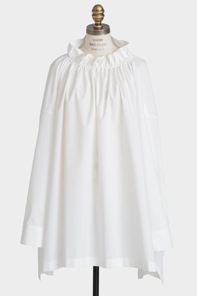 【ヒューエルミュージアム/hueLe Museum】の【hLM】タイプライターギャザーブラウス 人気、トレンドファッション・服の通販 founy(ファニー) ファッション Fashion レディースファッション Fashion for Women トップス・カットソー Cut & Sew Tops シャツ・ブラウス・オフィスカジュアル Elegant Blouses & Button-Ups ギャザー Gathered, Ruffled シンプル Simple, Minimal スタンド Stand Collar, Upright Stand スリット Slit, Slit Detail スリーブ Sleeve, Long Sleeve / Short Sleeve ドローストリング Drawstring, Pull Cord ロング Long, Long-Length エレガント 上品 Elegant |ID:prp329100004705560