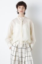 【ヒューエルミュージアム/hueLe Museum】の【hLM】ニューボウタイブラウス ホワイト|ID:prp329100004705561