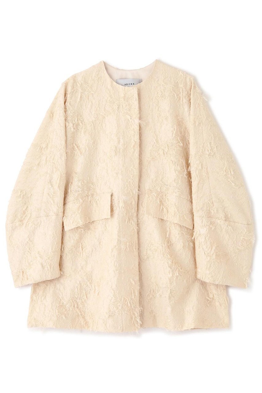 【アドーア/ADORE】のコットンカットジャガードジャケット 人気、トレンドファッション・服の通販 founy(ファニー) 　ファッション　Fashion　レディースファッション　Fashion for Women　アウター　Coat / Outerwear Collection　レディースジャケット・軽アウター　Jackets　ジャケット　Jacket, Outerwear　スリット　Slit, Slit Detail　エレガント 上品　Elegant　無地　Plain, Solid Color　other-2|ID: prp329100004705562 ipo3291000000033983495