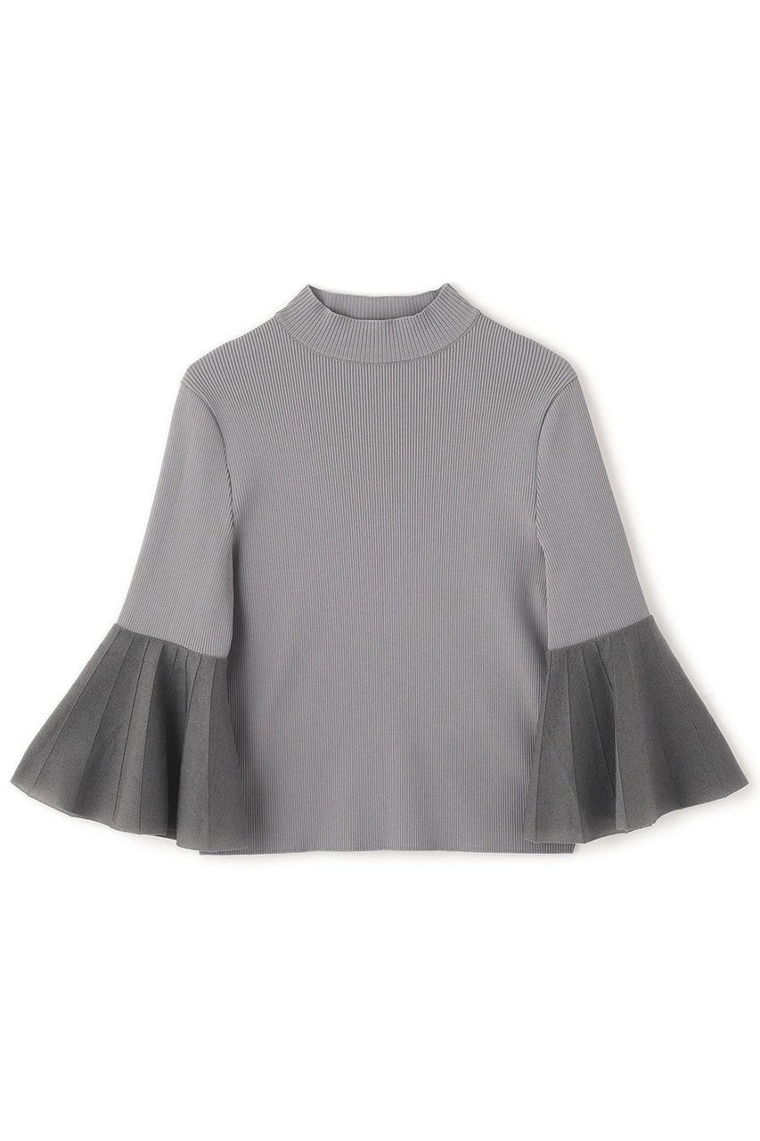 【アドーア/ADORE】のシアーフォルムドニットプルオーバー インテリア・キッズ・メンズ・レディースファッション・服の通販 founy(ファニー) 　ファッション　Fashion　レディースファッション　Fashion for Women　トップス・カットソー　Cut & Sew Tops　ニット　Knit Tops & Sweaters　カジュアルプルオーバー・ニットトップス　Pullovers & Knit Tops / Casual Pullovers　エレガント 上品　Elegant　スタンダード　Standard, Basic　スリーブ　Sleeve, Long Sleeve / Short Sleeve　フィット　Fit, Slim Fit　フレア　Flare, Flared　切替　Switching, Contrast Panel　グレー|ID: prp329100004705564 ipo3291000000033983514