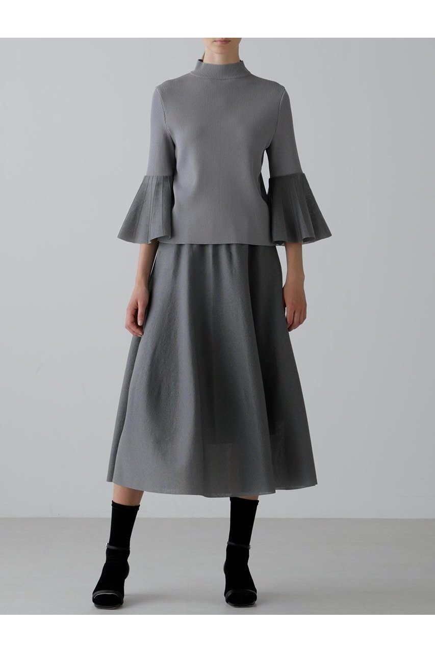 【アドーア/ADORE】のシアーフォルムドニットプルオーバー 人気、トレンドファッション・服の通販 founy(ファニー) 　ファッション　Fashion　レディースファッション　Fashion for Women　トップス・カットソー　Cut & Sew Tops　ニット　Knit Tops & Sweaters　カジュアルプルオーバー・ニットトップス　Pullovers & Knit Tops / Casual Pullovers　エレガント 上品　Elegant　スタンダード　Standard, Basic　スリーブ　Sleeve, Long Sleeve / Short Sleeve　フィット　Fit, Slim Fit　フレア　Flare, Flared　切替　Switching, Contrast Panel　other-3|ID: prp329100004705564 ipo3291000000033983516