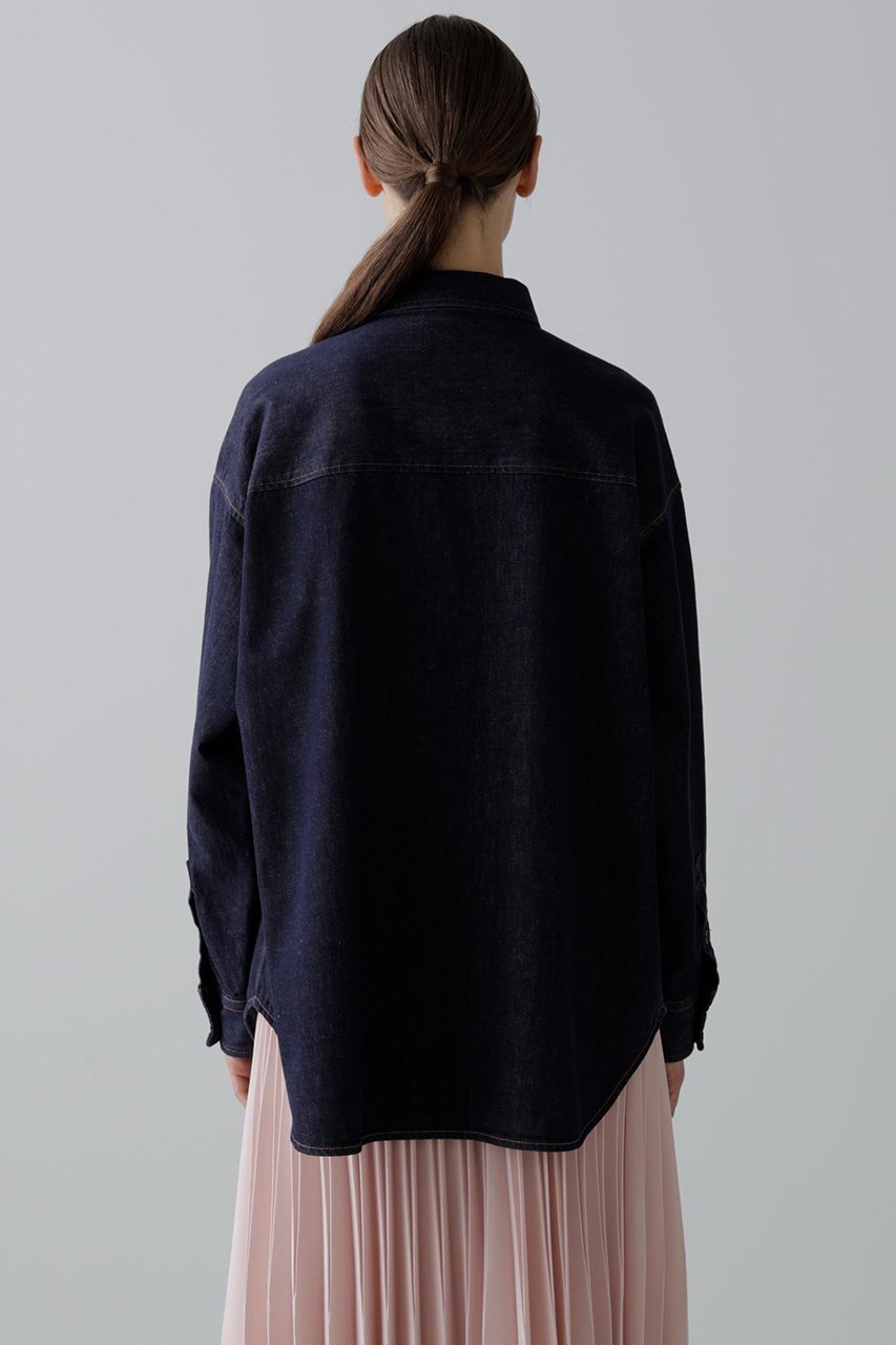 【アドーア/ADORE】のデニムボタンシャツ(ADORE別注カラー) 人気、トレンドファッション・服の通販 founy(ファニー) 　ファッション　Fashion　レディースファッション　Fashion for Women　トップス・カットソー　Cut & Sew Tops　シャツ・ブラウス・オフィスカジュアル　Elegant Blouses & Button-Ups　シンプル　Simple, Minimal　スタンダード　Standard, Basic　スリーブ　Sleeve, Long Sleeve / Short Sleeve　デニム　Denim, Jeans Material　ハンド　Hand, Handmade　ビンテージ　Vintage, Retro Style　フォルム　Silhouette, Form　ベーシック　Basic, Essential　モダン　Modern, Contemporary　リラックス　Relax, Relaxed Fit　ロング　Long, Long-Length　別注　Limited Edition, Custom Order　other-6|ID: prp329100004705567 ipo3291000000033983541