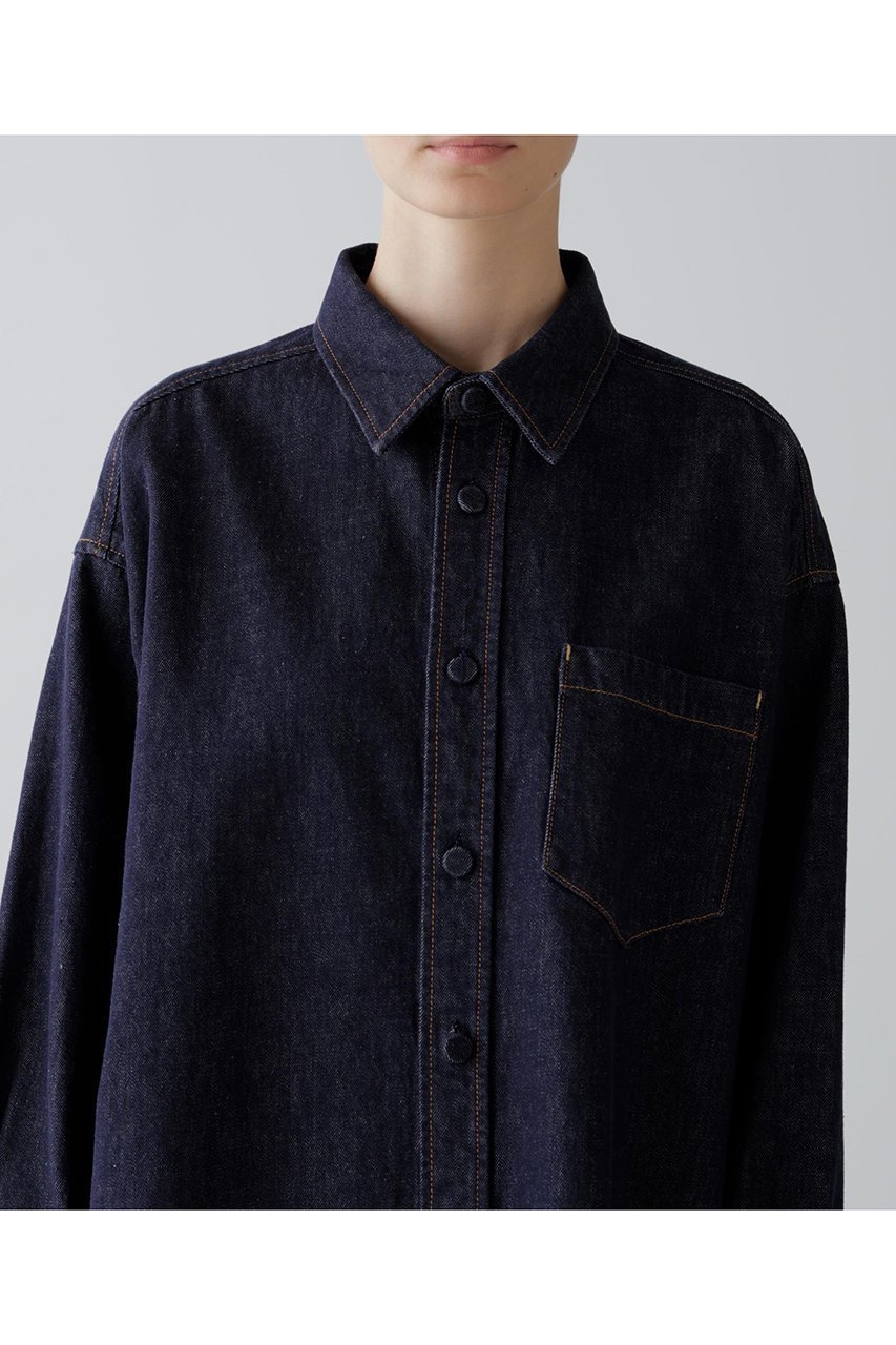 【アドーア/ADORE】のデニムボタンシャツ(ADORE別注カラー) 人気、トレンドファッション・服の通販 founy(ファニー) 　ファッション　Fashion　レディースファッション　Fashion for Women　トップス・カットソー　Cut & Sew Tops　シャツ・ブラウス・オフィスカジュアル　Elegant Blouses & Button-Ups　シンプル　Simple, Minimal　スタンダード　Standard, Basic　スリーブ　Sleeve, Long Sleeve / Short Sleeve　デニム　Denim, Jeans Material　ハンド　Hand, Handmade　ビンテージ　Vintage, Retro Style　フォルム　Silhouette, Form　ベーシック　Basic, Essential　モダン　Modern, Contemporary　リラックス　Relax, Relaxed Fit　ロング　Long, Long-Length　別注　Limited Edition, Custom Order　other-7|ID: prp329100004705567 ipo3291000000033983542