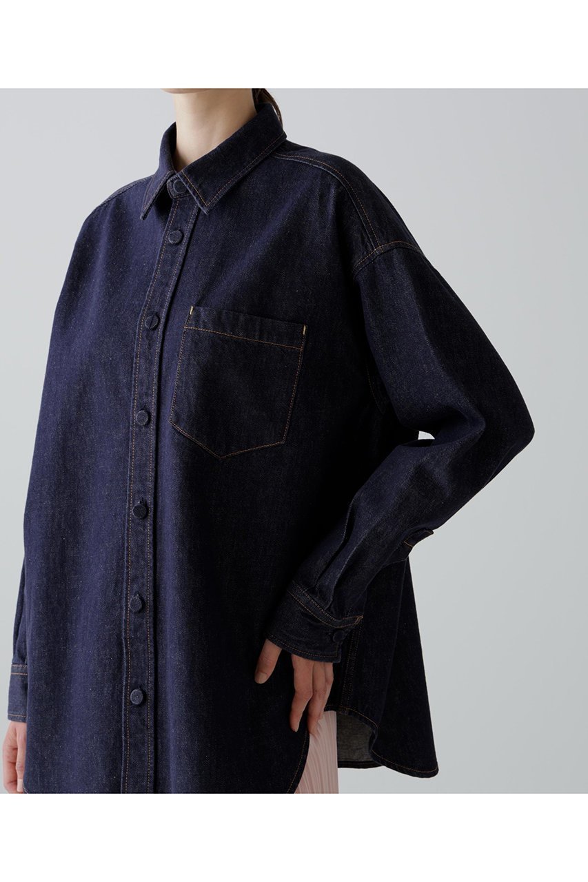 【アドーア/ADORE】のデニムボタンシャツ(ADORE別注カラー) 人気、トレンドファッション・服の通販 founy(ファニー) 　ファッション　Fashion　レディースファッション　Fashion for Women　トップス・カットソー　Cut & Sew Tops　シャツ・ブラウス・オフィスカジュアル　Elegant Blouses & Button-Ups　シンプル　Simple, Minimal　スタンダード　Standard, Basic　スリーブ　Sleeve, Long Sleeve / Short Sleeve　デニム　Denim, Jeans Material　ハンド　Hand, Handmade　ビンテージ　Vintage, Retro Style　フォルム　Silhouette, Form　ベーシック　Basic, Essential　モダン　Modern, Contemporary　リラックス　Relax, Relaxed Fit　ロング　Long, Long-Length　別注　Limited Edition, Custom Order　other-8|ID: prp329100004705567 ipo3291000000033983543