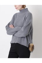 【ヒューエルミュージアム/hueLe Museum】の【STUMBLY】Fur Trim Combi Pullover グレー|ID:prp329100004705572
