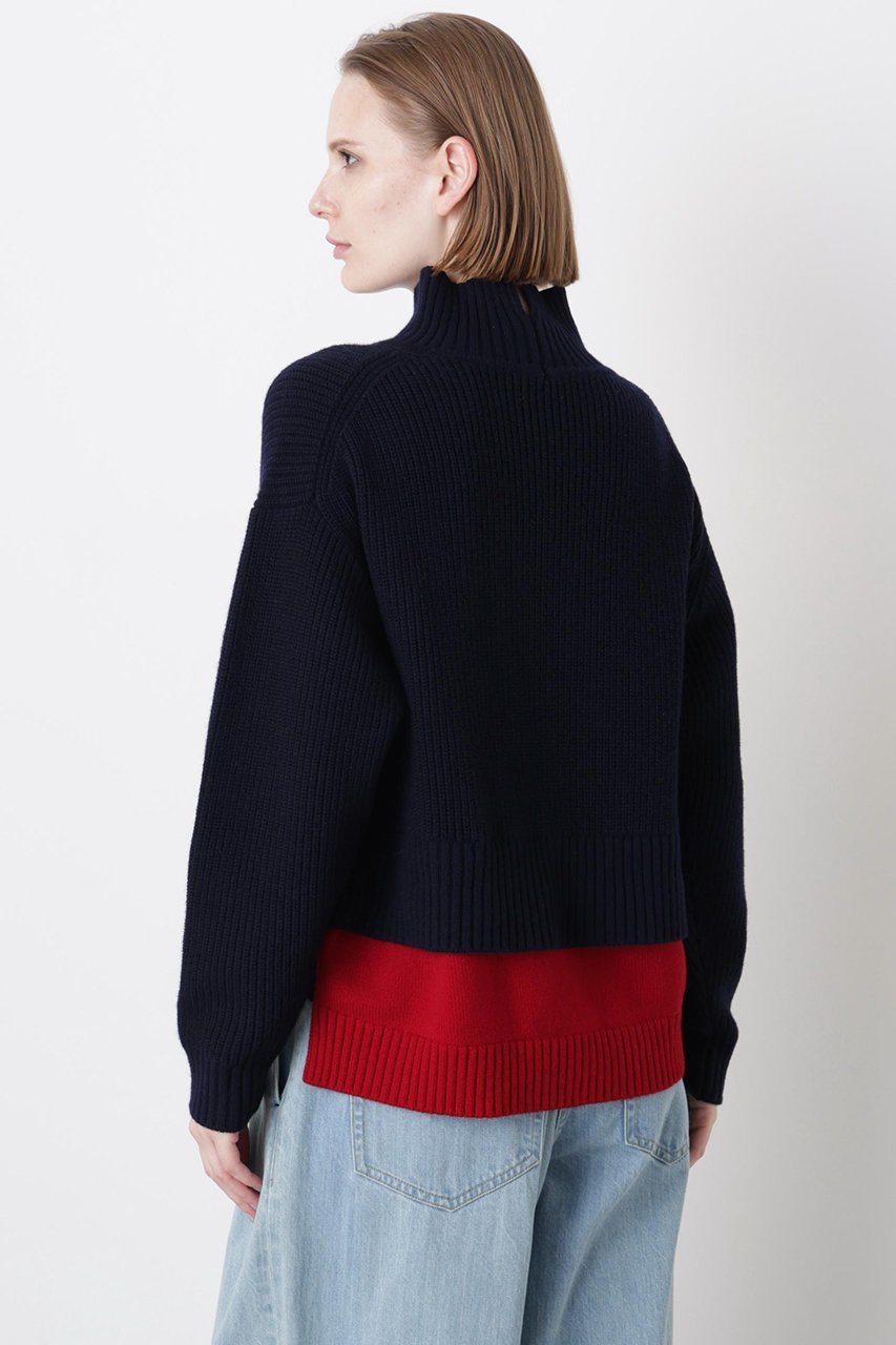 【ヒューエルミュージアム/hueLe Museum】の【STUMBLY】Fur Trim Combi Pullover 人気、トレンドファッション・服の通販 founy(ファニー) 　ファッション　Fashion　レディースファッション　Fashion for Women　トップス・カットソー　Cut & Sew Tops　ニット　Knit Tops & Sweaters　カジュアルプルオーバー・ニットトップス　Pullovers & Knit Tops / Casual Pullovers　シンプル　Simple, Minimal　ハイネック　High Neck, Mock Neck　切替　Switching, Contrast Panel　畦　Ribbed Knit　A/W・秋冬　Autumn/Winter　other-5|ID: prp329100004705572 ipo3291000000033983574
