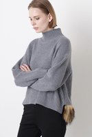 【ヒューエルミュージアム/hueLe Museum】の【STUMBLY】Fur Trim Combi Pullover 人気、トレンドファッション・服の通販 founy(ファニー) ファッション Fashion レディースファッション Fashion for Women トップス・カットソー Cut & Sew Tops ニット Knit Tops & Sweaters カジュアルプルオーバー・ニットトップス Pullovers & Knit Tops / Casual Pullovers シンプル Simple, Minimal ハイネック High Neck, Mock Neck 切替 Switching, Contrast Panel 畦 Ribbed Knit A/W・秋冬 Autumn/Winter |ID:prp329100004705572