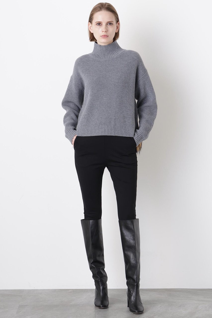 【ヒューエルミュージアム/hueLe Museum】の【STUMBLY】Fur Trim Combi Pullover 人気、トレンドファッション・服の通販 founy(ファニー) 　ファッション　Fashion　レディースファッション　Fashion for Women　トップス・カットソー　Cut & Sew Tops　ニット　Knit Tops & Sweaters　カジュアルプルオーバー・ニットトップス　Pullovers & Knit Tops / Casual Pullovers　シンプル　Simple, Minimal　ハイネック　High Neck, Mock Neck　切替　Switching, Contrast Panel　畦　Ribbed Knit　A/W・秋冬　Autumn/Winter　other-3|ID: prp329100004705572 ipo3291000000035857078