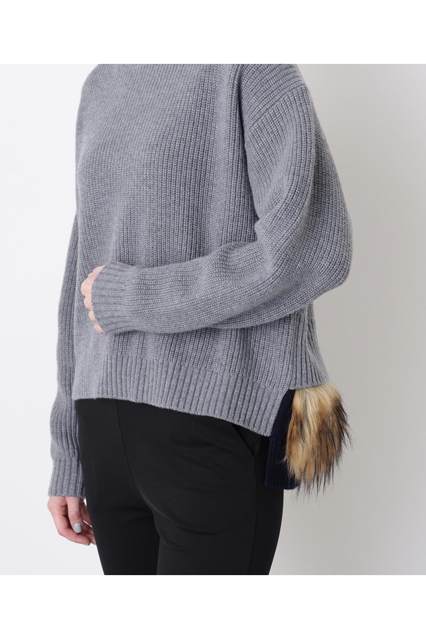 【ヒューエルミュージアム/hueLe Museum】の【STUMBLY】Fur Trim Combi Pullover 人気、トレンドファッション・服の通販 founy(ファニー) 　ファッション　Fashion　レディースファッション　Fashion for Women　トップス・カットソー　Cut & Sew Tops　ニット　Knit Tops & Sweaters　カジュアルプルオーバー・ニットトップス　Pullovers & Knit Tops / Casual Pullovers　シンプル　Simple, Minimal　ハイネック　High Neck, Mock Neck　切替　Switching, Contrast Panel　畦　Ribbed Knit　A/W・秋冬　Autumn/Winter　other-7|ID: prp329100004705572 ipo3291000000035857082