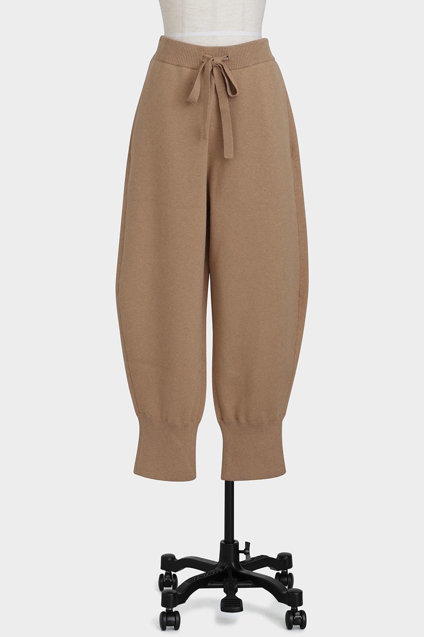 【ヒューエルミュージアム/hueLe Museum】の【hLM】スエットニットパンツ インテリア・キッズ・メンズ・レディースファッション・服の通販 founy(ファニー) 　ファッション　Fashion　レディースファッション　Fashion for Women　パンツ　Pants & Trousers　シューズ　Shoes, Footwear　スウェット / スエット　Sweatshirt, Sweatwear　ダブル　Double, Double-Breasted　ドレープ　Drape, Draping Fabric　フェイス　Face, Facial Design　リラックス　Relax, Relaxed Fit　エレガント 上品　Elegant　ブラウン|ID: prp329100004705574 ipo3291000000036182812