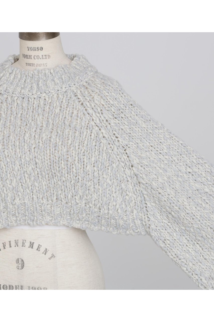 【ヒューエルミュージアム/hueLe Museum】の【hLM】バイカラークロップニット 人気、トレンドファッション・服の通販 founy(ファニー) 　ファッション　Fashion　レディースファッション　Fashion for Women　トップス・カットソー　Cut & Sew Tops　ニット　Knit Tops & Sweaters　カジュアルプルオーバー・ニットトップス　Pullovers & Knit Tops / Casual Pullovers　スリーブ　Sleeve, Long Sleeve / Short Sleeve　タートルネック　Turtleneck, High Neck　ミックス　Mix, Mixed Style　再入荷　Restock / Back in Stock　other-3|ID: prp329100004705575 ipo3291000000035627398