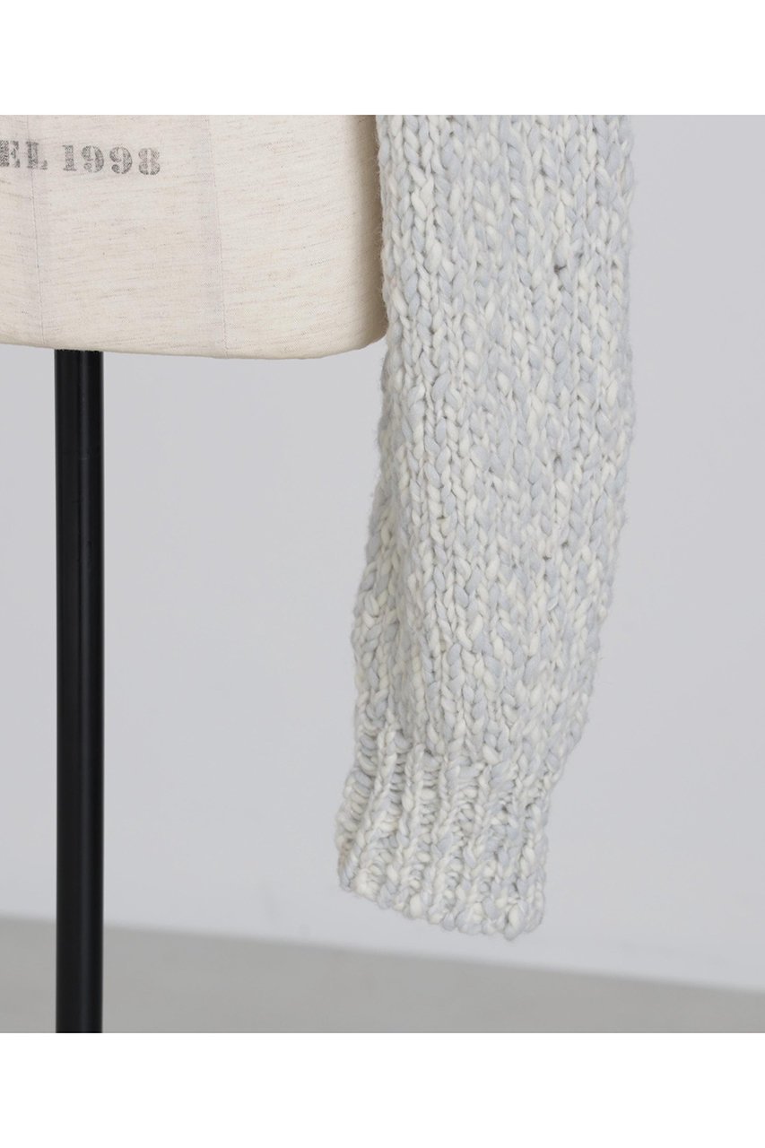 【ヒューエルミュージアム/hueLe Museum】の【hLM】バイカラークロップニット 人気、トレンドファッション・服の通販 founy(ファニー) 　ファッション　Fashion　レディースファッション　Fashion for Women　トップス・カットソー　Cut & Sew Tops　ニット　Knit Tops & Sweaters　カジュアルプルオーバー・ニットトップス　Pullovers & Knit Tops / Casual Pullovers　スリーブ　Sleeve, Long Sleeve / Short Sleeve　タートルネック　Turtleneck, High Neck　ミックス　Mix, Mixed Style　再入荷　Restock / Back in Stock　other-4|ID: prp329100004705575 ipo3291000000035627400