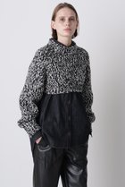 【ヒューエルミュージアム/hueLe Museum】の【hLM】バイカラークロップニット ブラック|ID: prp329100004705575 ipo3291000000035754164