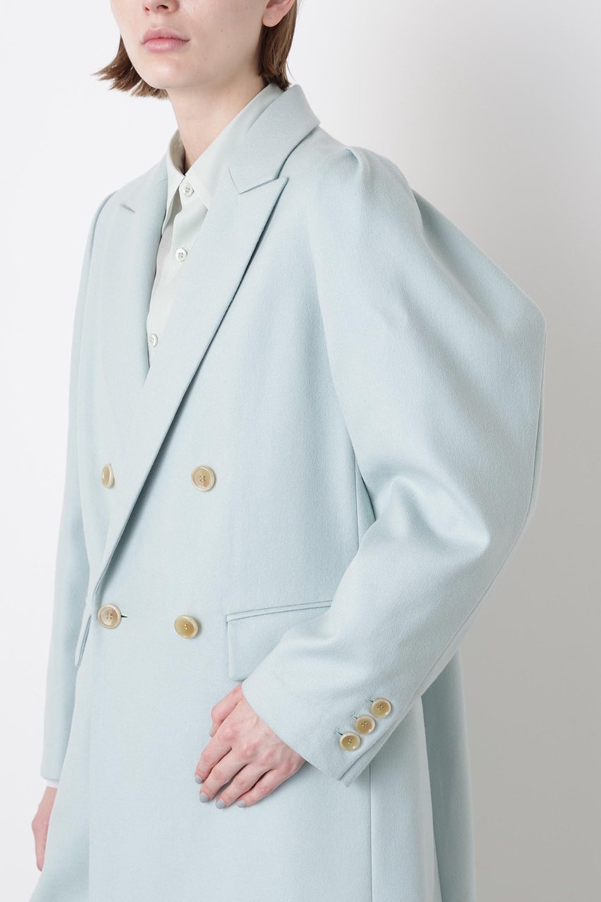 【ヒューエルミュージアム/hueLe Museum】の【STUMBLY】Constructed Sleeve Chester Coat 人気、トレンドファッション・服の通販 founy(ファニー) 　ファッション　Fashion　レディースファッション　Fashion for Women　アウター　Coat / Outerwear Collection　コート・ロングコート・ピーコート　Long Coats, Peacoats & More　クラシック　Classic, Timeless Style　ダブル　Double, Double-Breasted　チェスターコート　Chester Coat, Long Coat　メルトン　Melton, Heavy Wool　ロング　Long, Long-Length　エレガント 上品　Elegant　other-6|ID: prp329100004705586 ipo3291000000035665376