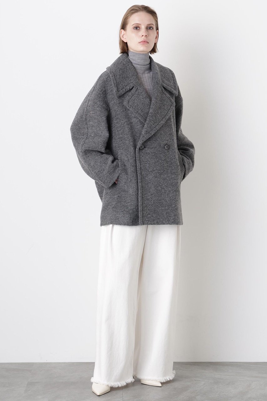 【ヒューエルミュージアム/hueLe Museum】の【STUMBLY】New Big Silhouette Pea JK 人気、トレンドファッション・服の通販 founy(ファニー) 　ファッション　Fashion　レディースファッション　Fashion for Women　アウター　Coat / Outerwear Collection　コート・ロングコート・ピーコート　Long Coats, Peacoats & More　クラシック　Classic, Timeless Style　ショート　Short, Short Length　パターン　Pattern, Design Print　ワーク　Workwear, Utility Style　エレガント 上品　Elegant　other-3|ID: prp329100004705587 ipo3291000000035610747