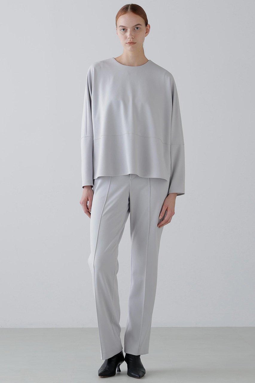 【アドーア/ADORE】のジョーゼットジャージープルオーバー 人気、トレンドファッション・服の通販 founy(ファニー) 　ファッション　Fashion　レディースファッション　Fashion for Women　トップス・カットソー　Cut & Sew Tops　シャツ・ブラウス・オフィスカジュアル　Elegant Blouses & Button-Ups　ロングTシャツ・Tシャツ　Longline T-Shirts & Tees　カジュアルプルオーバー・ニットトップス　Pullovers & Knit Tops / Casual Pullovers　カットソー・ベーシックTシャツ　Cut-and-Sewn Tops / Stretch Tees & Basics　おすすめ　Recommended / Our Picks　ジョーゼット　Georgette, Semi-Sheer Fabric　スリーブ　Sleeve, Long Sleeve / Short Sleeve　セットアップ　Set-Up, Coordinated Outfit　センター　Center, Center Line　ドット　Polka Dot, Dot Pattern　ロング　Long, Long-Length　other-2|ID: prp329100004705590 ipo3291000000035504326