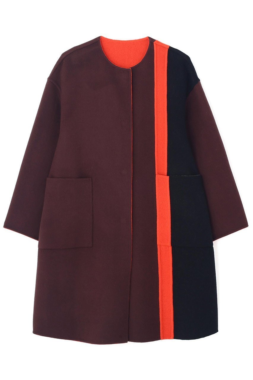【アドーア/ADORE】のCa混2TONEリバーノーカラーコート 人気、トレンドファッション・服の通販 founy(ファニー) 　ファッション　Fashion　レディースファッション　Fashion for Women　アウター　Coat / Outerwear Collection　コート・ロングコート・ピーコート　Long Coats, Peacoats & More　おすすめ　Recommended / Our Picks　ジャケット　Jacket, Outerwear　ロング　Long, Long-Length　冬　Winter / This Winter　別注　Limited Edition, Custom Order　定番　Standard, Basic Item　新作・新入荷　New Arrivals / New In　other-3|ID: prp329100004705596 ipo3291000000033983764