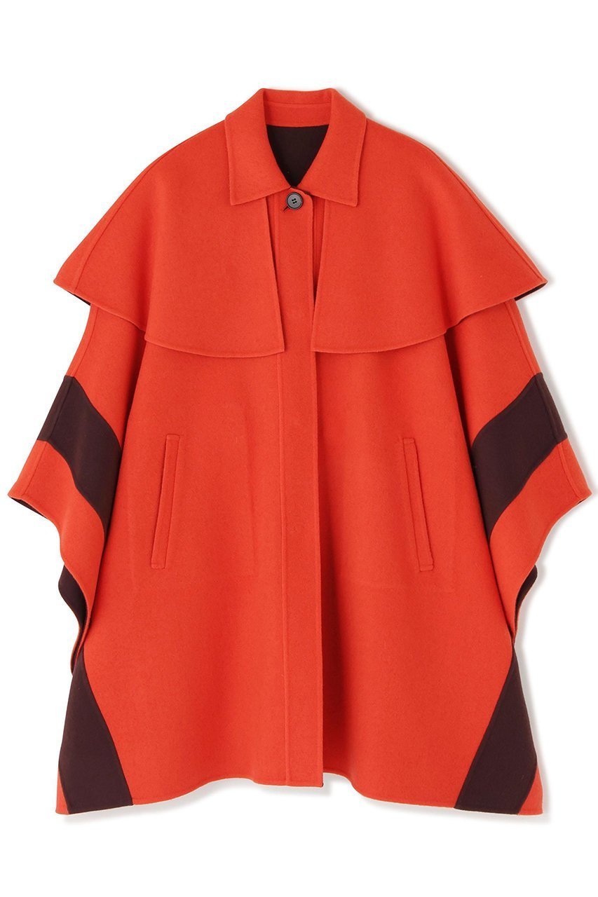 【アドーア/ADORE】のCa混2TONEリバーケープコート インテリア・キッズ・メンズ・レディースファッション・服の通販 founy(ファニー) ファッション Fashion レディースファッション Fashion for Women アウター Coat / Outerwear Collection コート・ロングコート・ピーコート Long Coats, Peacoats & More シンプル Simple, Minimal ジャケット Jacket, Outerwear ロング Long, Long-Length 別注 Limited Edition, Custom Order オレンジ|ID: prp329100004705598 ipo3291000000034187799