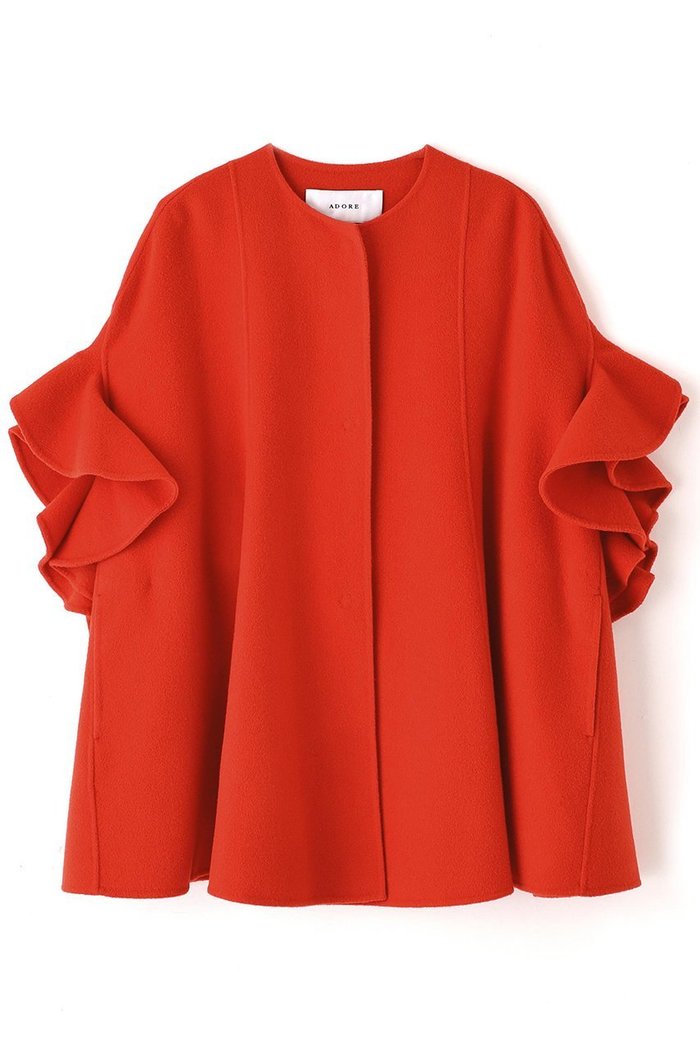【アドーア/ADORE】のピュアカシミヤコート インテリア・キッズ・メンズ・レディースファッション・服の通販 founy(ファニー) https://founy.com/ ファッション Fashion レディースファッション Fashion for Women アウター Coat / Outerwear Collection コート・ロングコート・ピーコート Long Coats, Peacoats & More ショート Short, Short Length バランス Balance, Style Balance フレア Flare, Flared ポンチョ Poncho, Cape Style ラッフル Ruffle, Frill |ID: prp329100004705600 ipo3291000000035754181