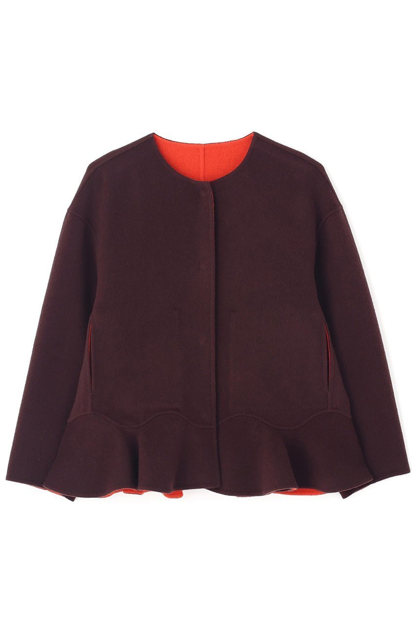 【アドーア/ADORE】のCa混2TONEリバージャケット インテリア・キッズ・メンズ・レディースファッション・服の通販 founy(ファニー) 　ファッション　Fashion　レディースファッション　Fashion for Women　アウター　Coat / Outerwear Collection　レディースジャケット・軽アウター　Jackets　ジャケット　Jacket, Outerwear　ペプラム　Peplum, Flared Hem　別注　Limited Edition, Custom Order　新作・新入荷　New Arrivals / New In　ブラウン|ID: prp329100004705602 ipo3291000000033983796